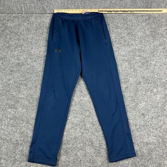 Under Armour ColdGear Sweatpants Mens Small Blue Loose Fit Warm Athletic Joggers - Picture 1 of 11